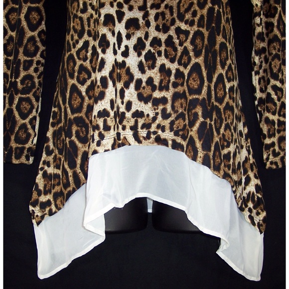 NEW Spoiled Rotten USA 2X Leopard Print Top - Picture 4 of 8